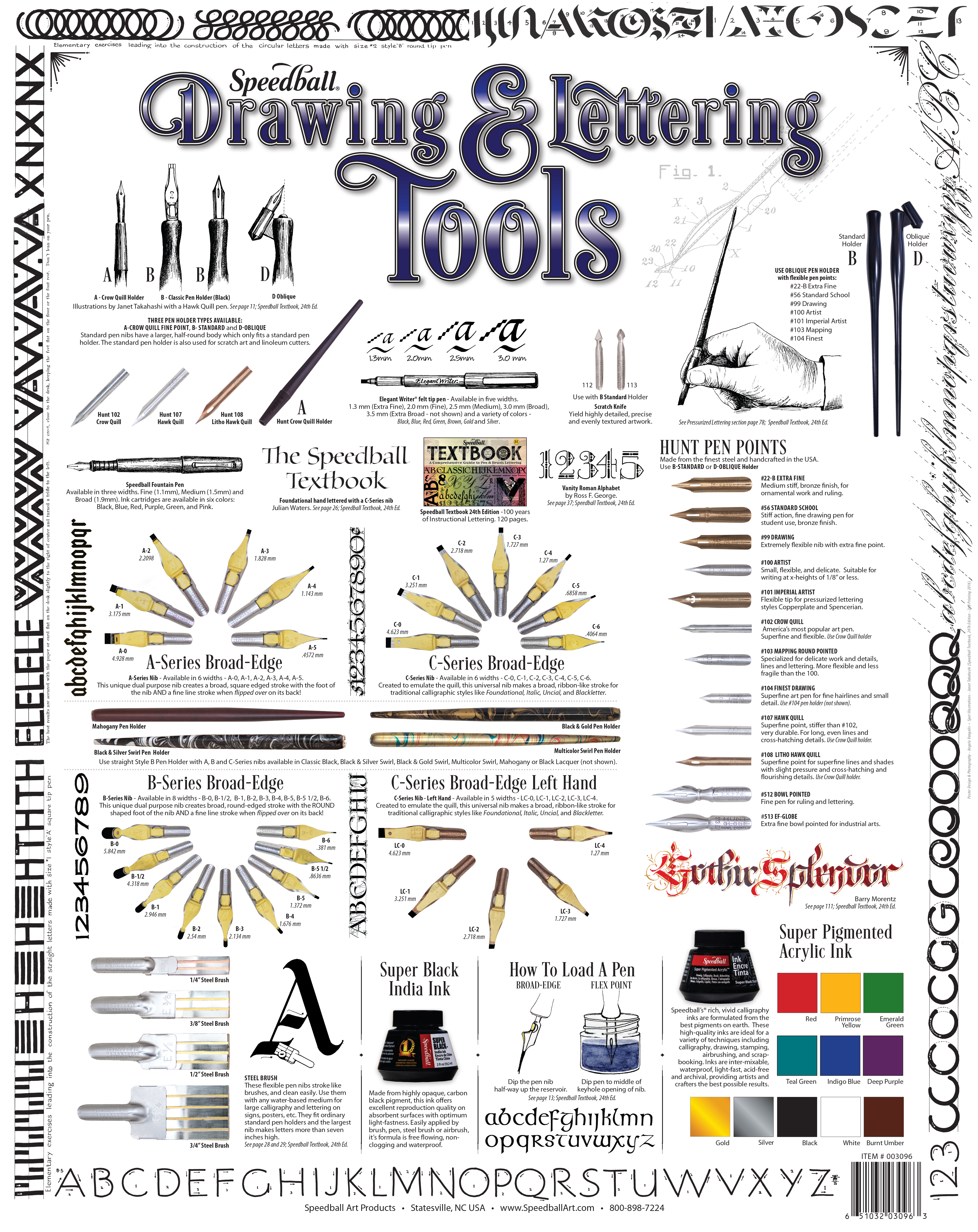 Speedball Art Products SB31016 B5 and B6 Calligraphy Pen Nib, 2-Pack