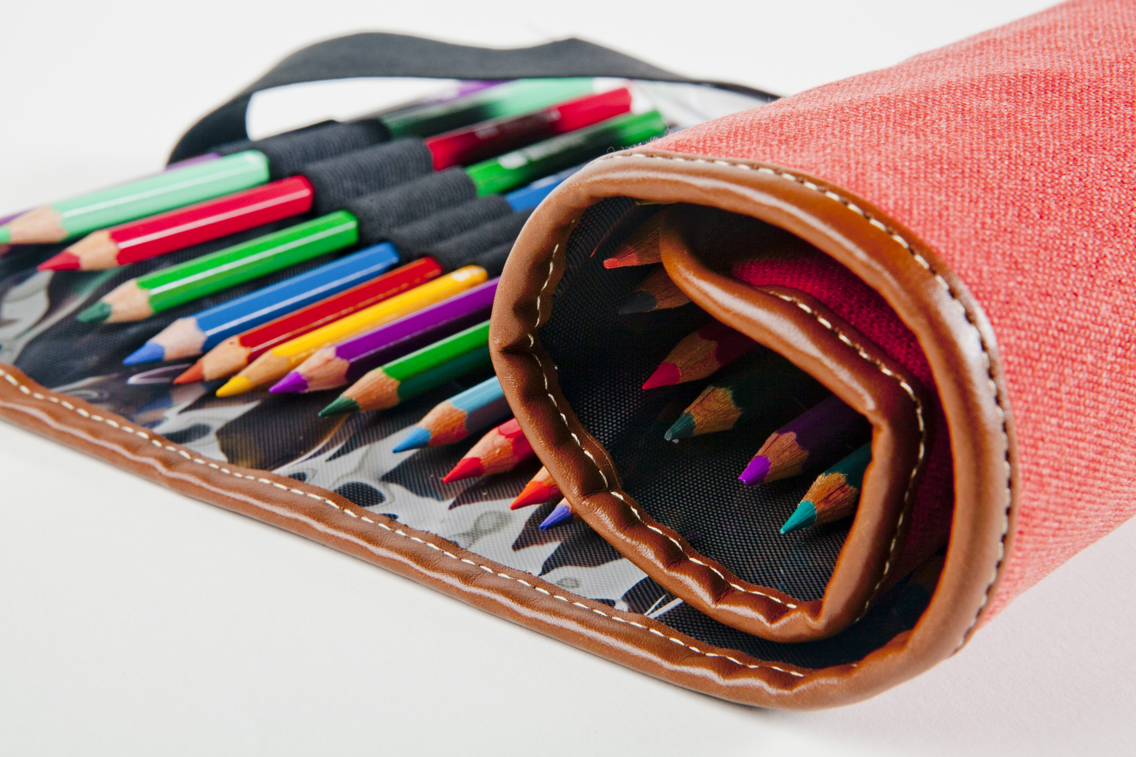 Pencil Roll Up Case Pencil Case with Slots Roll Up Pencil Case