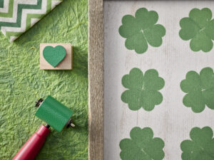 Speedy-Carve Shamrock Heart Stamp with St. Patty's Sign